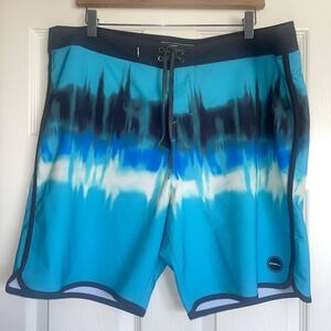 O'Neill Hyperfreak Board Shorts Mens Size 36 Multicolor Abstract Art Surfer Swim